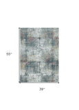 3' X 5' Gray Abstract Area Rug - Homeroots - Flyclothing LLC