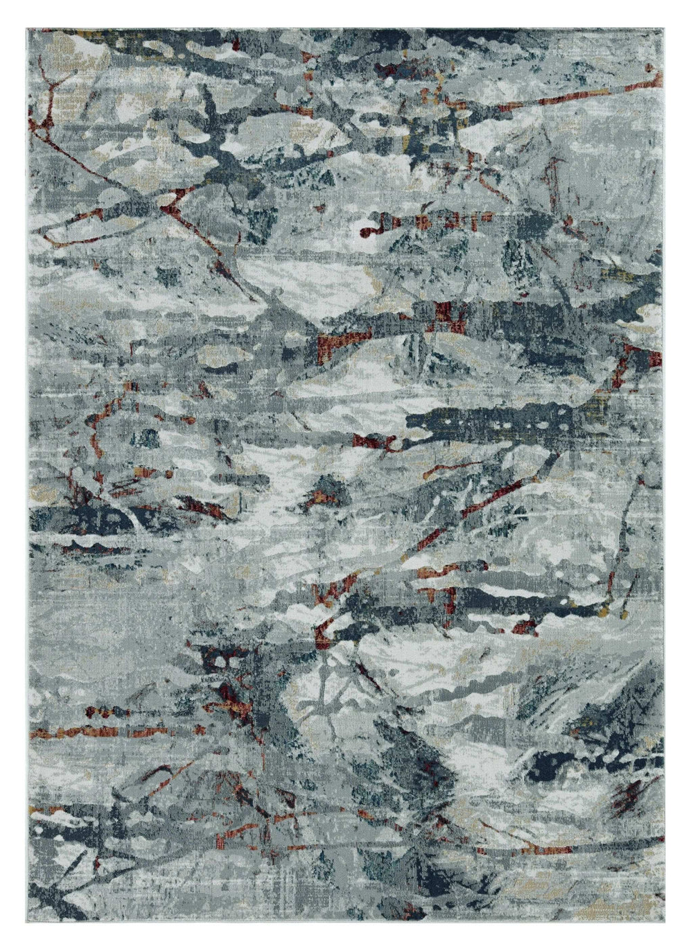 3' X 5' Gray Abstract Area Rug - Homeroots - Flyclothing LLC