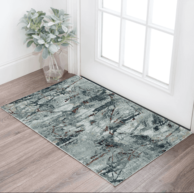 3' X 5' Gray Abstract Area Rug - Homeroots - Flyclothing LLC