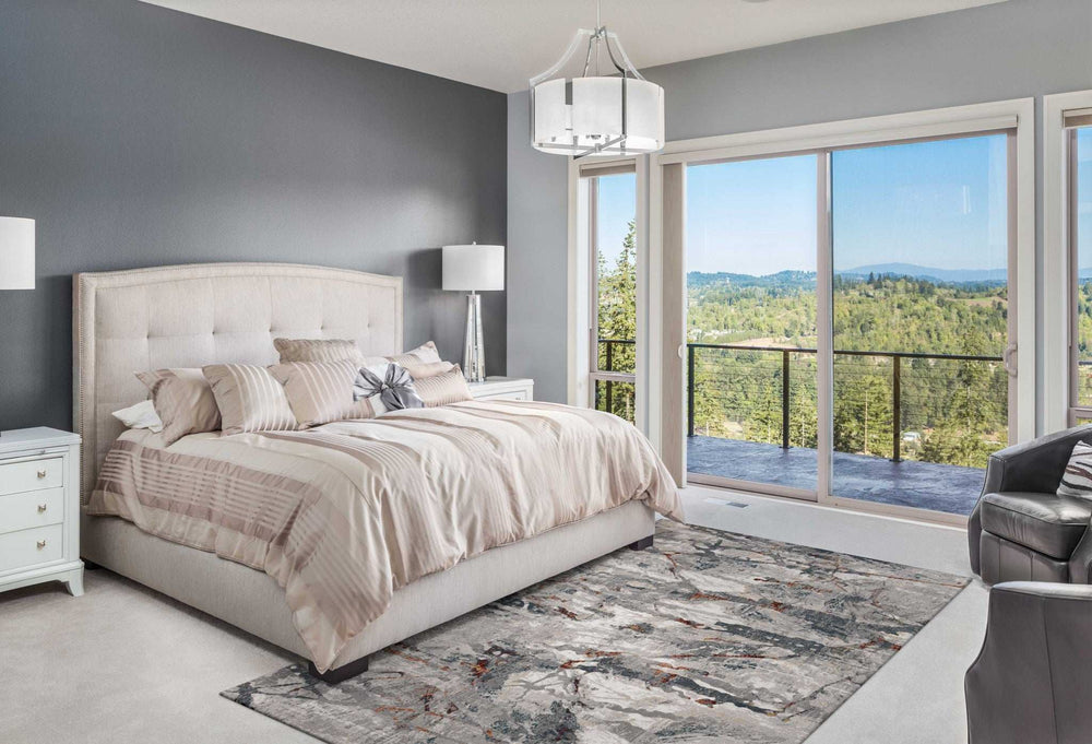 7' X 10' Gray Abstract Area Rug - Homeroots - Flyclothing LLC