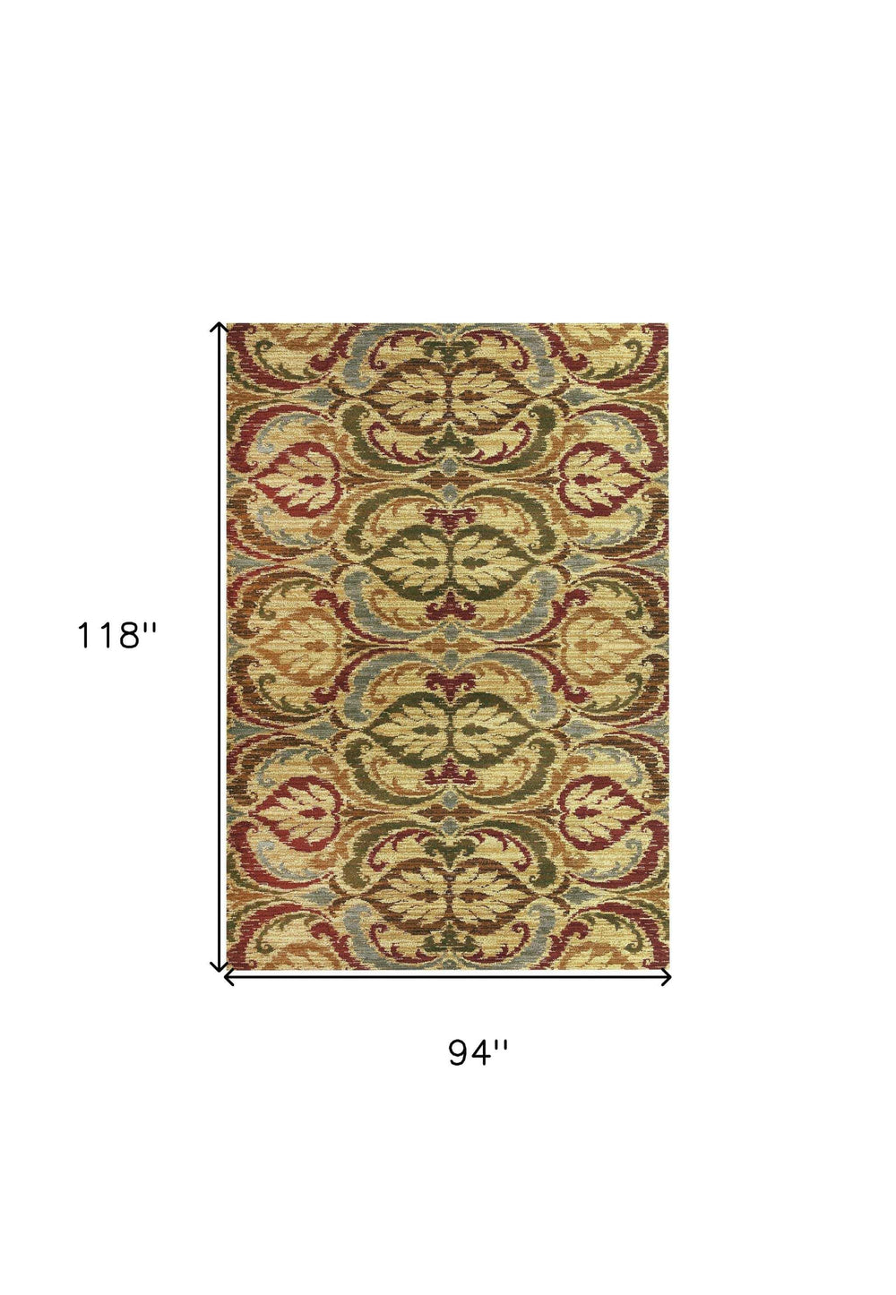 8' X 10' Multicoloured Floral Area Rug - Homeroots - Flyclothing LLC