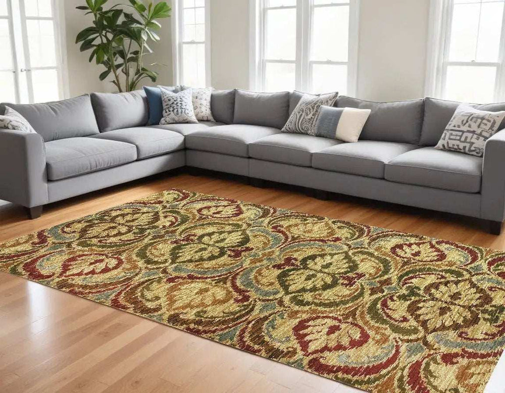 8' X 10' Multicoloured Floral Area Rug - Homeroots - Flyclothing LLC