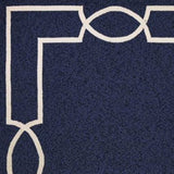 5' X 7' Blue and Ivory Handmade Indoor Outdoor Area Rug - Homeroots - Flyclothing LLC