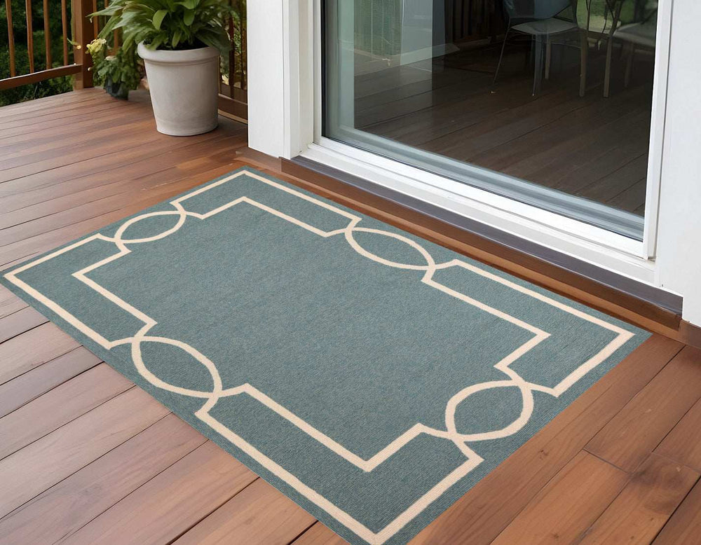 3' X 5' Gray and Ivory Handmade Indoor Outdoor Area Rug - Homeroots - Flyclothing LLC