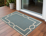 3' X 5' Gray and Ivory Handmade Indoor Outdoor Area Rug - Homeroots - Flyclothing LLC