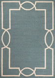 5' X 7' Spa Coastal Bordered Indoor Outdoor Area Rug - Homeroots - Flyclothing LLC