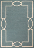 5' X 7' Spa Coastal Bordered Indoor Outdoor Area Rug - Homeroots - Flyclothing LLC