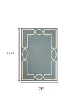 7' X 10' Gray and Ivory Round Handmade Indoor Outdoor Area Rug - Homeroots - Flyclothing LLC