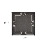 7' X 10' Black and White Hand Hooked Area Rug - Homeroots - Flyclothing LLC