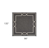 8' X 11' Black and White Hand Hooked Area Rug - Homeroots - Flyclothing LLC