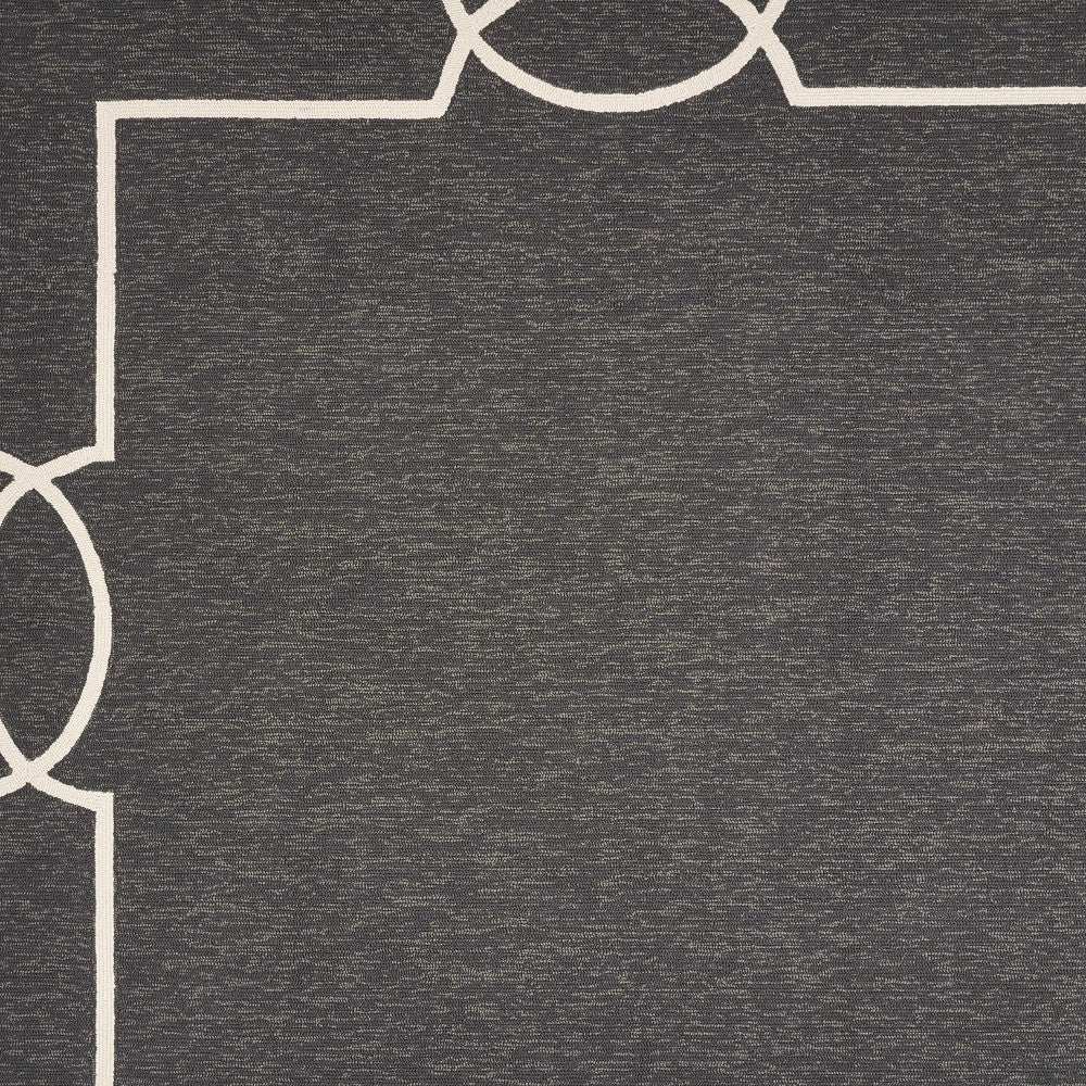 8' X 11' Black and White Hand Hooked Area Rug - Homeroots - Flyclothing LLC