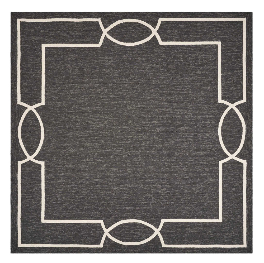 8' X 11' Black and White Hand Hooked Area Rug - Homeroots - Flyclothing LLC
