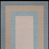 8' X 11' Blue and Beige Handmade Indoor Outdoor Area Rug - Homeroots - Flyclothing LLC