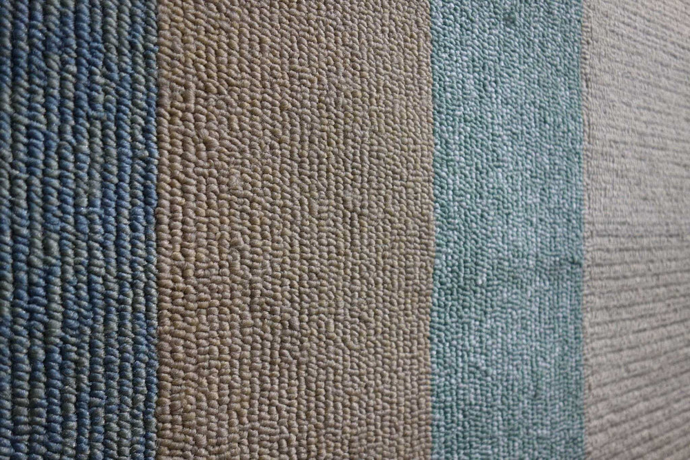 8' X 11' Blue and Beige Handmade Indoor Outdoor Area Rug - Homeroots - Flyclothing LLC