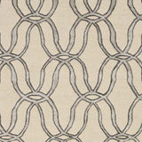 5' X 7' Beige and Silver Wool Vermicular Hand Tufted Area Rug - Homeroots - Flyclothing LLC