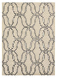 8' X 10' Beige and Silver Wool Vermicular Hand Tufted Area Rug - Homeroots - Flyclothing LLC