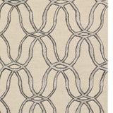 8' X 10' Beige and Silver Wool Vermicular Hand Tufted Area Rug - Homeroots - Flyclothing LLC