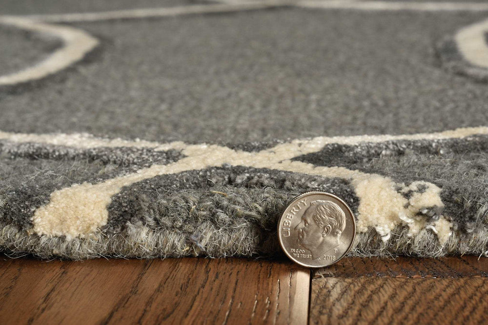8' X 8' Gray Wool Handmade Runner Rug - Homeroots - Flyclothing LLC