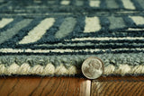 8' X 8' Charcoal Wool Handmade Runner Rug - Homeroots - Flyclothing LLC