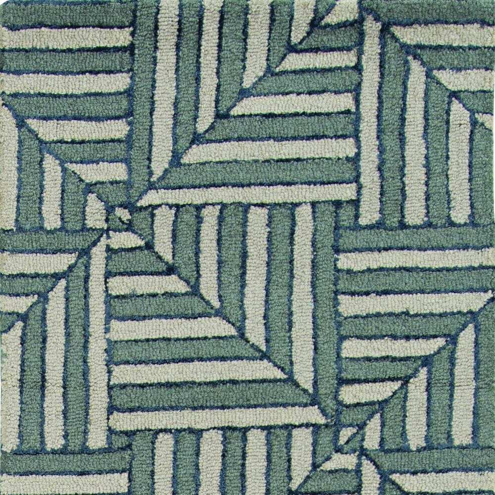 8' X 8' Charcoal Wool Handmade Runner Rug - Homeroots - Flyclothing LLC