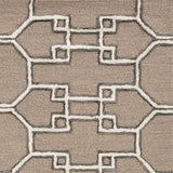 5' X 7' Gray and Ivory Wool Geometric Hand Tufted Area Rug - Homeroots - Flyclothing LLC