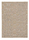5' X 7' Gray and Ivory Wool Geometric Hand Tufted Area Rug - Homeroots - Flyclothing LLC