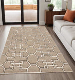 5' X 7' Gray and Ivory Wool Geometric Hand Tufted Area Rug - Homeroots - Flyclothing LLC