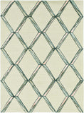 115' Cream Wool Geometric Hand Tufted Area Rug - Homeroots - Flyclothing LLC
