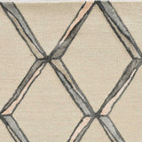115' Cream Wool Geometric Hand Tufted Area Rug - Homeroots - Flyclothing LLC