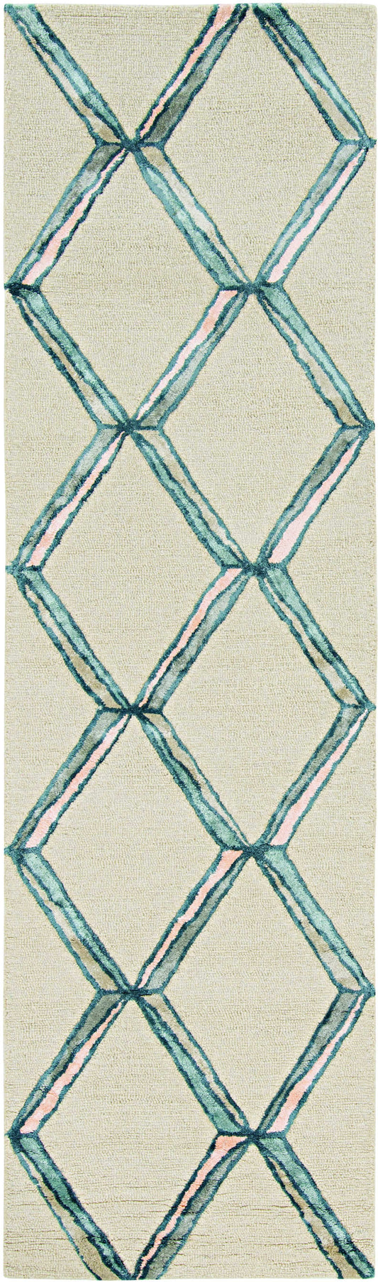 8' Cream Wool Handmade Runner Rug - Homeroots - Flyclothing LLC