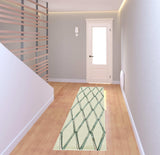 8' Cream Wool Handmade Runner Rug - Homeroots - Flyclothing LLC