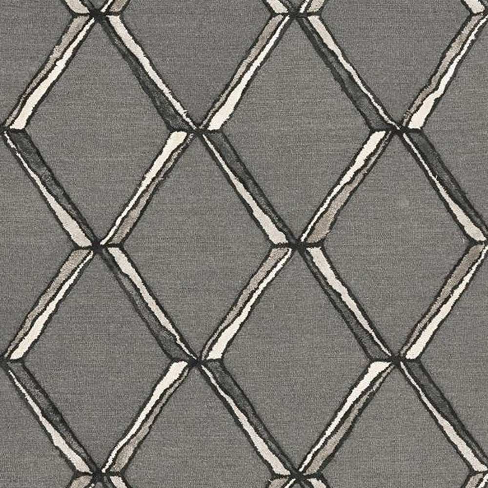 8' X 10' Gray Wool Geometric Hand Tufted Area Rug - Homeroots - Flyclothing LLC