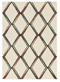 115' Beige Rust and Gold Wool Geometric Hand Tufted Area Rug - Homeroots - Flyclothing LLC