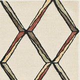 115' Beige Rust and Gold Wool Geometric Hand Tufted Area Rug - Homeroots - Flyclothing LLC
