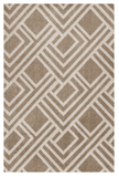7' X 10' Beige and Ivory Geometric Indoor Outdoor Area Rug - Homeroots - Flyclothing LLC