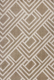 7' X 10' Beige and Ivory Geometric Indoor Outdoor Area Rug - Homeroots - Flyclothing LLC