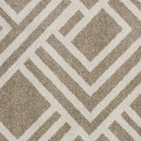 7' X 10' Beige and Ivory Geometric Indoor Outdoor Area Rug - Homeroots - Flyclothing LLC