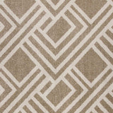 7' X 10' Beige and Ivory Geometric Indoor Outdoor Area Rug - Homeroots - Flyclothing LLC