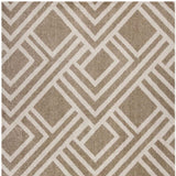 7' X 10' Beige and Ivory Geometric Indoor Outdoor Area Rug - Homeroots - Flyclothing LLC