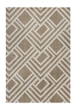 8' X 11' Beige Geometric Indoor Outdoor Area Rug - Homeroots - Flyclothing LLC