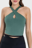 Crisscross Grecian Neck Active Cami - Trendsi - Flyclothing LLC