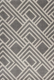 5' X 8' Gray Geometric Indoor Outdoor Area Rug - Homeroots - Flyclothing LLC