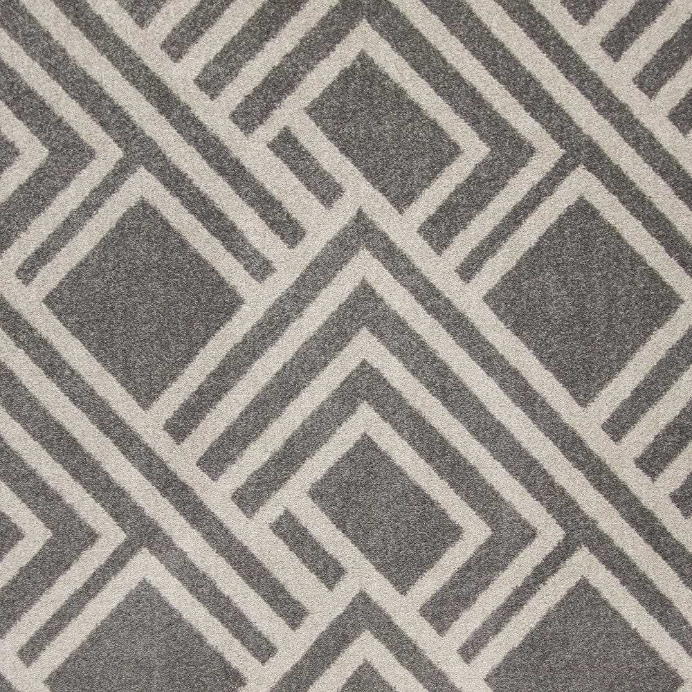 5' X 8' Gray Geometric Indoor Outdoor Area Rug - Homeroots - Flyclothing LLC