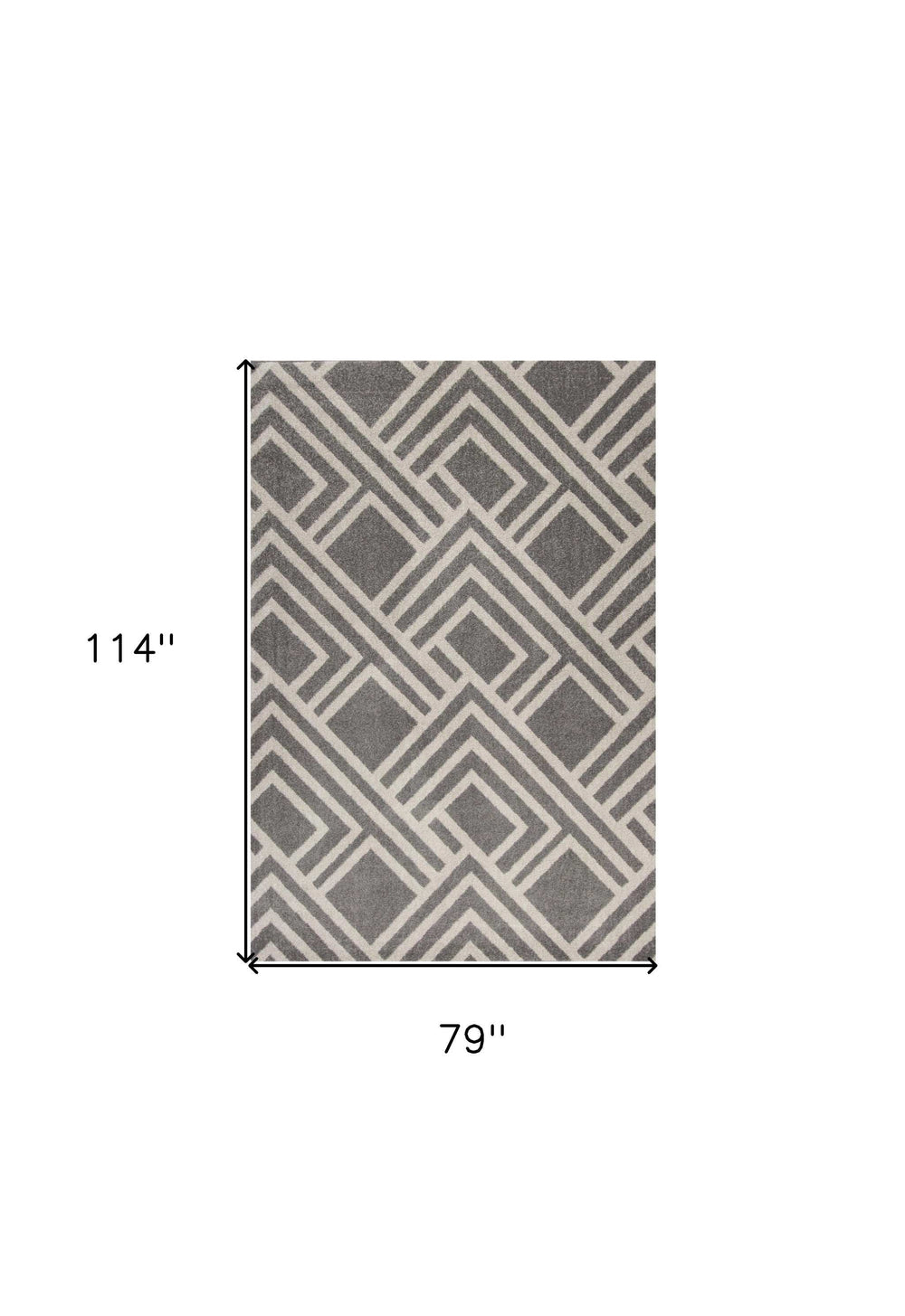 7' X 10' Gray Geometric Indoor Outdoor Area Rug - Homeroots - Flyclothing LLC