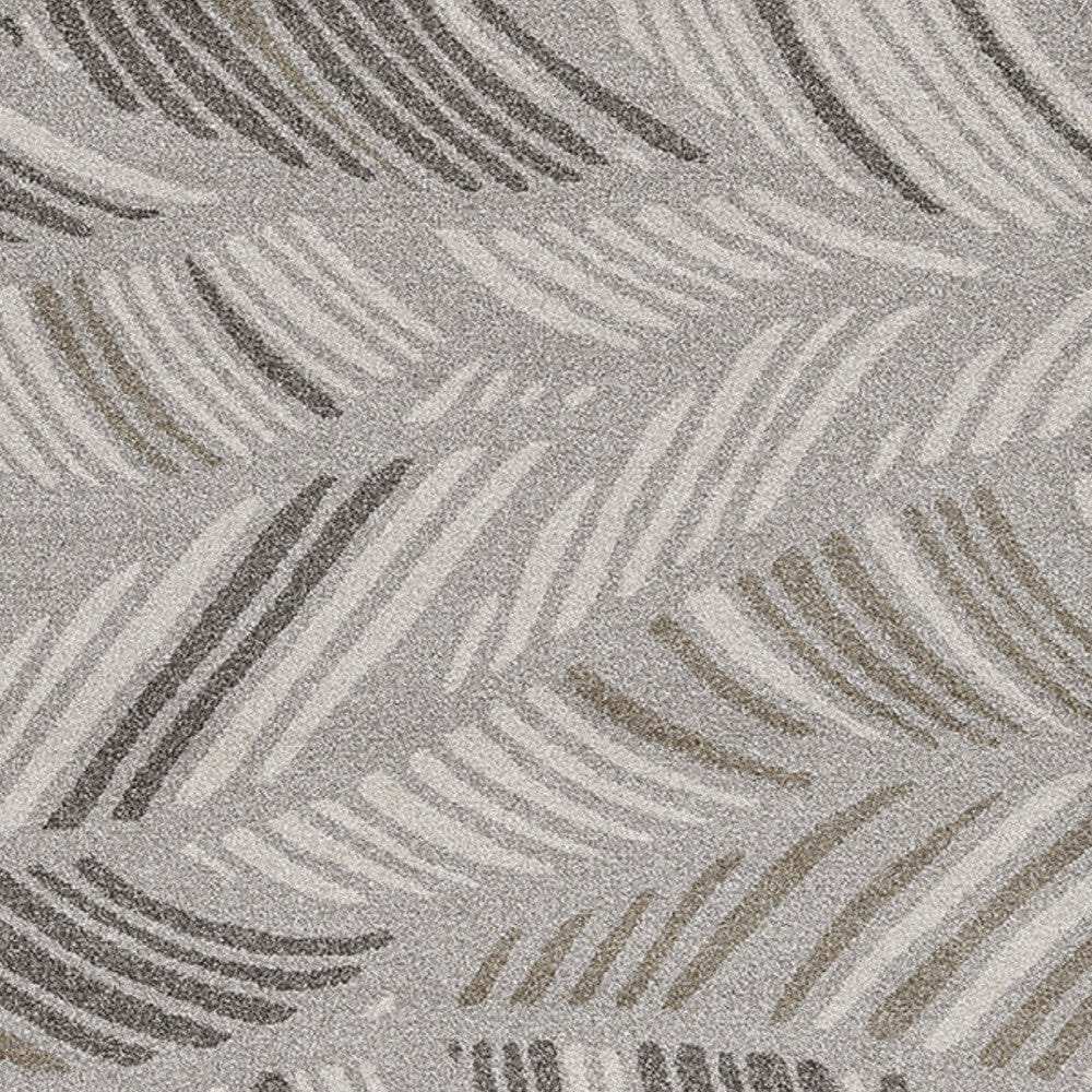 2' X 3' Gray Botanical Leaves Area Rug - Homeroots - Flyclothing LLC