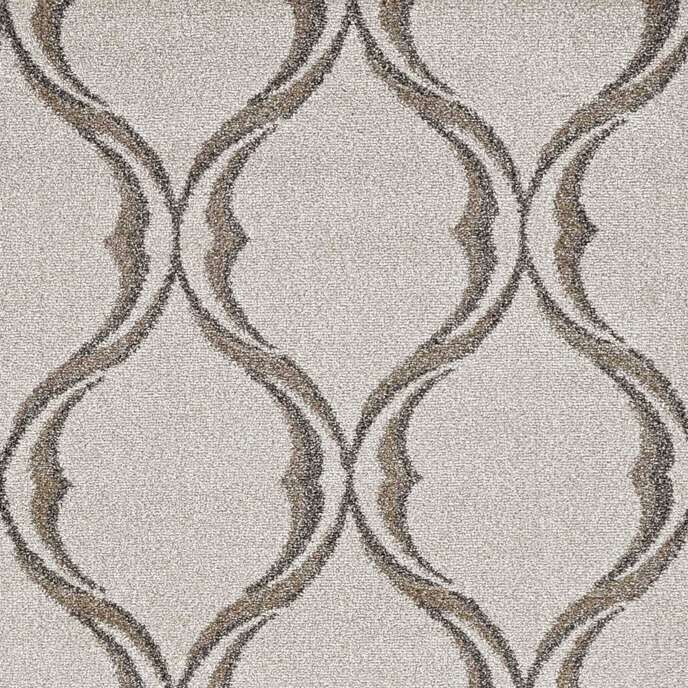 2' X 3' Sand Wavy Line Pattern Accent Rug - Homeroots - Flyclothing LLC