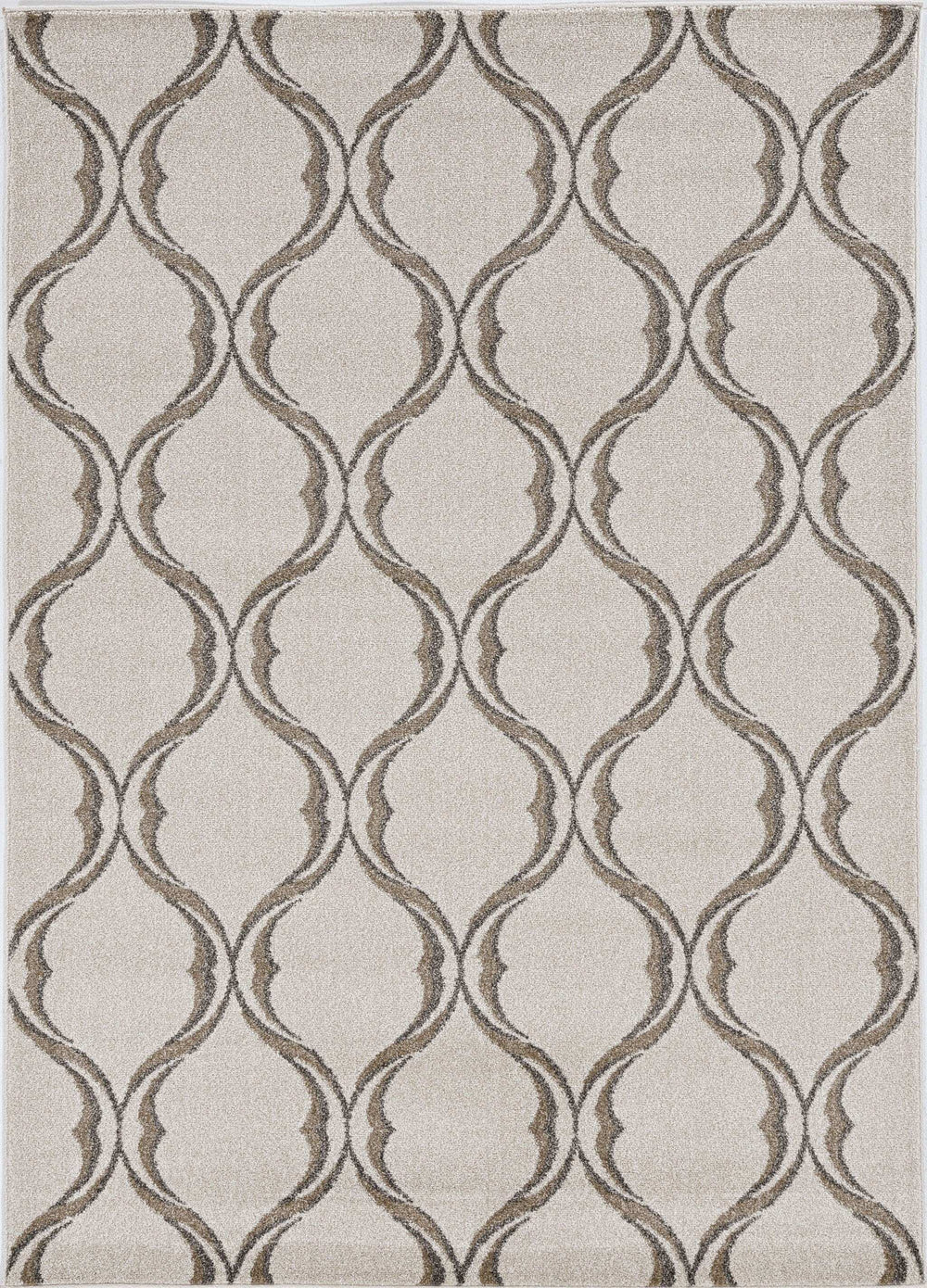 8' X 11' Ivory Moroccan Indoor Outdoor Area Rug - Homeroots - Flyclothing LLC