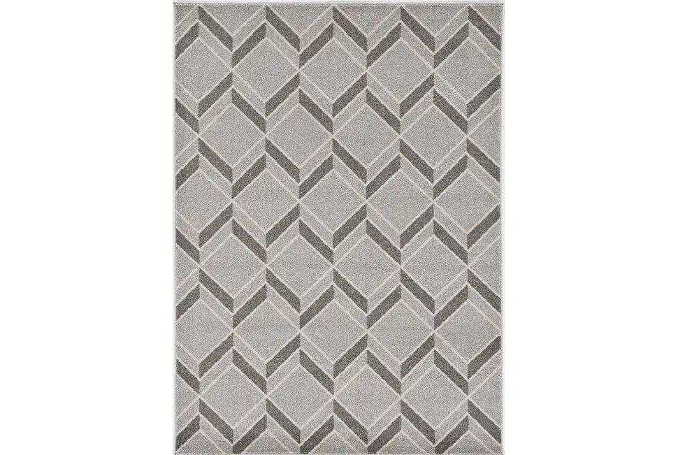 3' X 5' Gray Geometric Indoor Outdoor Area Rug - Homeroots - Flyclothing LLC