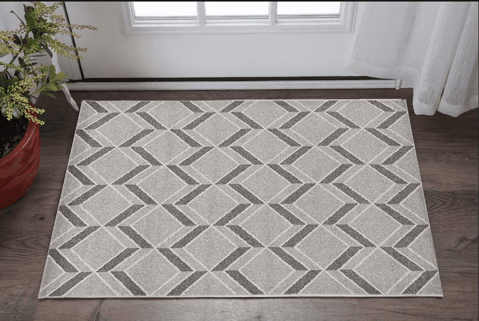 3' X 5' Gray Geometric Indoor Outdoor Area Rug - Homeroots - Flyclothing LLC