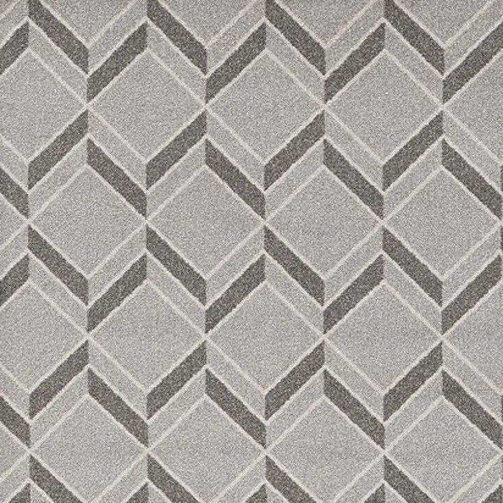 5' X 8' Gray Geometric Indoor Outdoor Area Rug - Homeroots - Flyclothing LLC